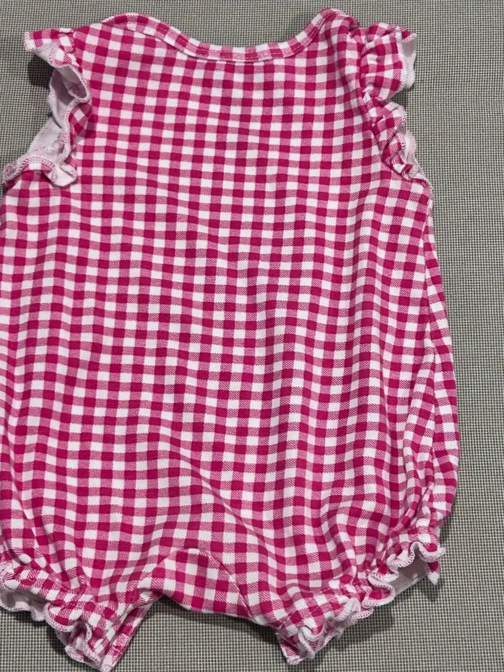 bebe Baby Checkered Onesie with Sequence Size 3 to 6 Months
